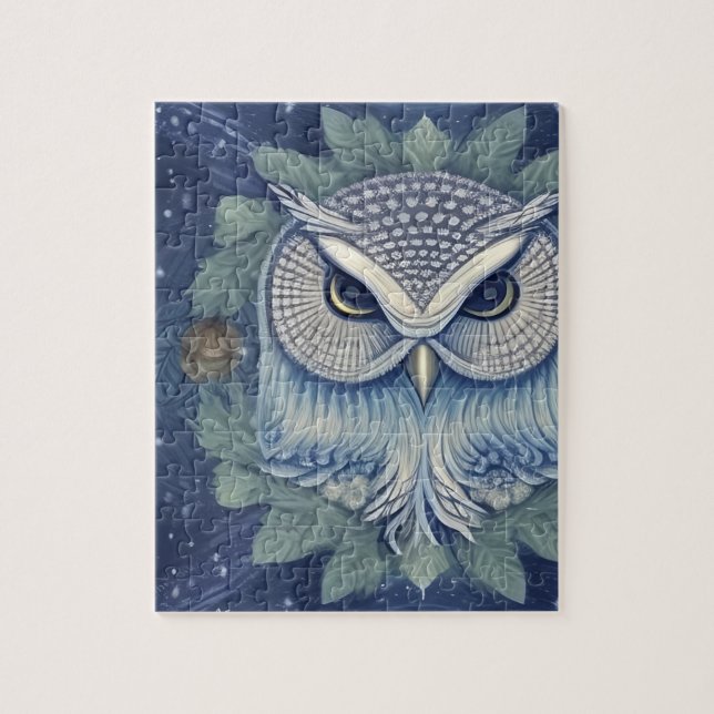 Mystical Fantasy Forest Owl Jigsaw Puzzle (Vertical)