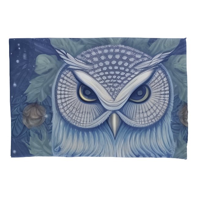 Mystical Fantasy Forest Owl Pillowcase (Front)