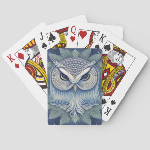 Mystical Fantasy Forest Owl Playing Cards