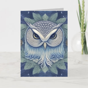Mystical Fantasy Forest Owl Thank You Card