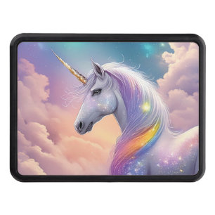 Mystical Fantasy Sparkle Unicorn Nonbinary Truck Trailer Hitch Cover