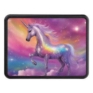 Mystical Fantasy Unicorn Nonbinary Sparkle Truck Trailer Hitch Cover