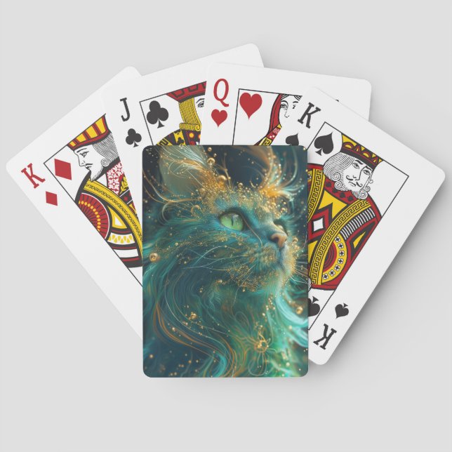 Mystical Feline Playing Cards (Back)