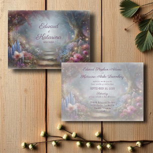 Mystical Floral Woodland Wedding Invitation