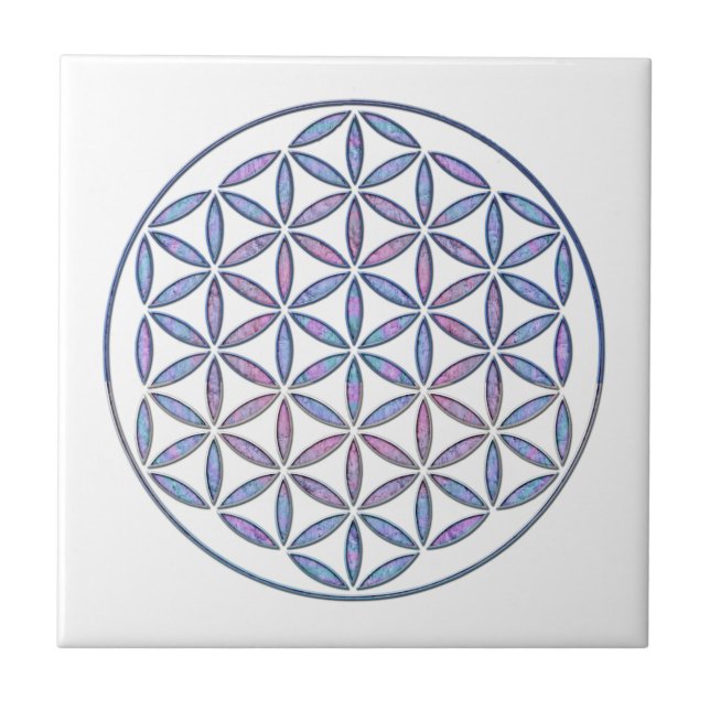 Mystical Flower of Life Tile (Front)