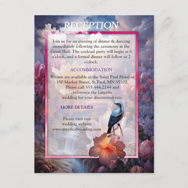 Mystical Flowers of the Supernatural Realm  Announcement Postcard (Front)