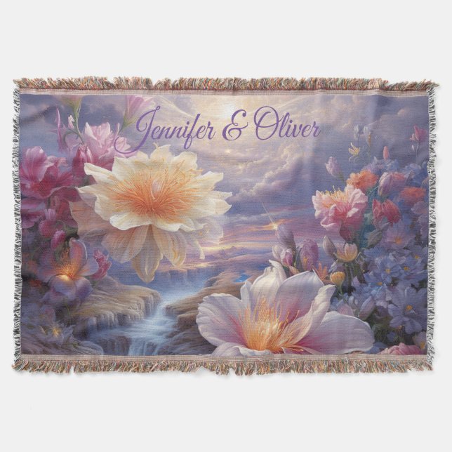 Mystical Flowers of the Supernatural Realm  Throw Blanket (Front)