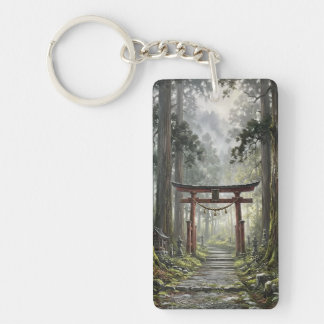 Mystical forest and torii gate that symbolizes it