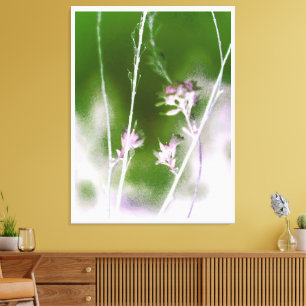 Mystical Forest Bloom – Boho Flowers & Trees Canvas Print