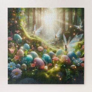Mystical Forest Fairy Magical Spring Eggs Jigsaw Puzzle