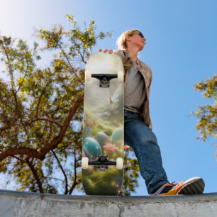 Mystical Forest Fairy Magical Spring Eggs Skateboard