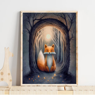 Mystical Forest Fox Animal Print   Fox Print