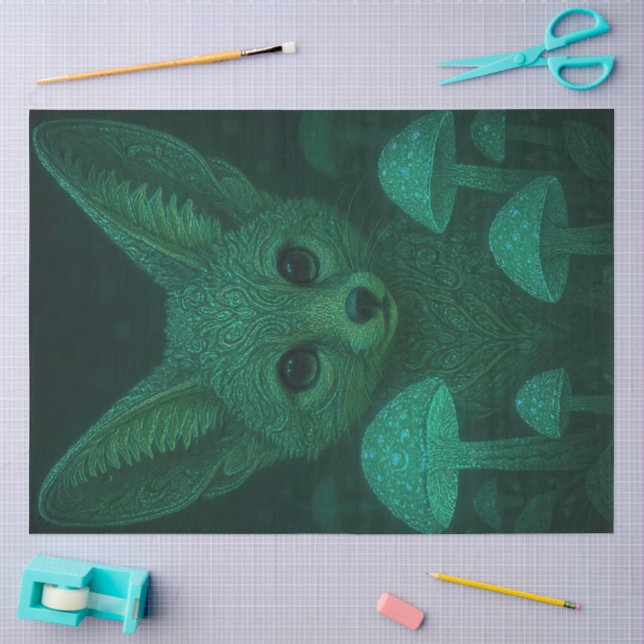 Mystical Forest Fox Tissue Paper — Fairycore Gift  (Craft)