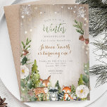 Mystical Forest Rustic Onederland 1st birthday Invitation<br><div class="desc">Dreamy Winter Animal Forest Mountain Winter Onederland 1st birthday</div>