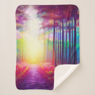 Mystical Forest Sherpa Blanket