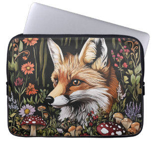 Mystical Fox in Enchanted Forest Laptop Sleeve
