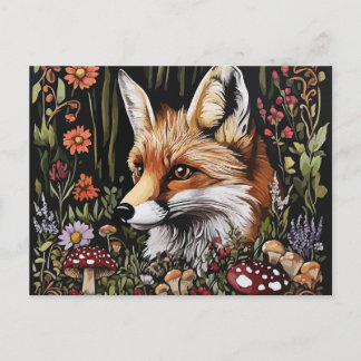 Mystical Fox in Enchanted Forest Postcard