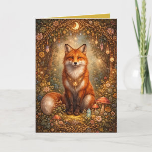 Mystical Fox Magickal Night Blank Inside Card