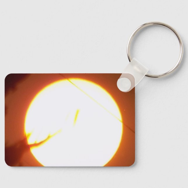 Mystical Full Moon Metal Keychain (Front)