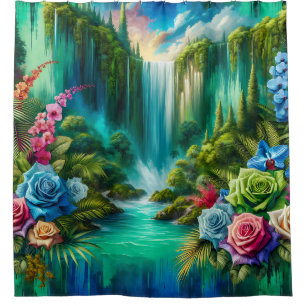 "Mystical Garden Waterfall"
