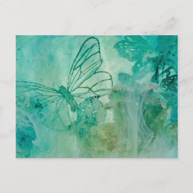 "Mystical Garden - Waterfall" collection original Postcard (Front)