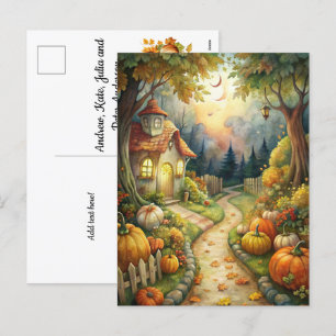 Mystical Garden Welcome Fall Holiday Postcard