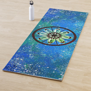 Mystical Gem Lotus Wheel Glittery  Yoga Mat