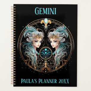 Mystical Gemini Zodiac Artwork  Planner