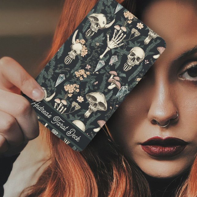 Mystical Goblincore Skulls & Greenery Wild Witch Playing Cards (Mystical Goblincore Skulls & Greenery Wild Witch Custom Tarot Cards Deck for Tarot Readers)