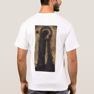 Mystical Goddess Portrait with Flowing Waves T-Shi T-Shirt