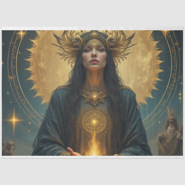Mystical Golden Goddess Tissue Paper (Front)