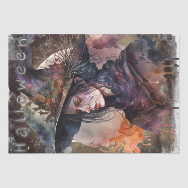 Mystical Gothic Witch Tissue Paper (Front)