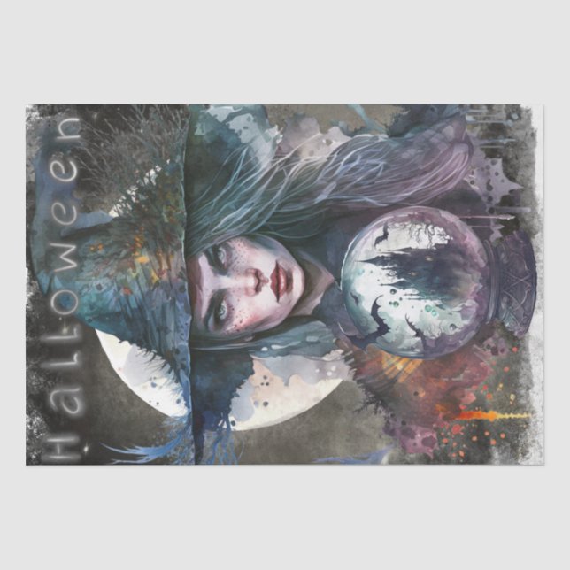 Mystical Gothic Witch Tissue Paper (Front)
