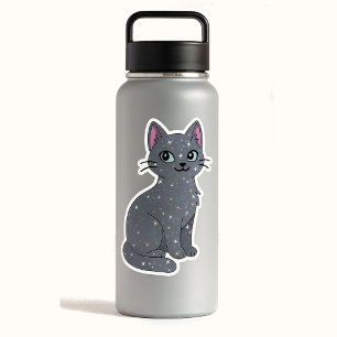Mystical Gray Sparkle Cat 