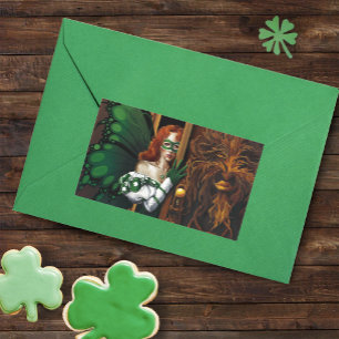 Mystical Green Celtic Fairy Secret Password Irish Sticker