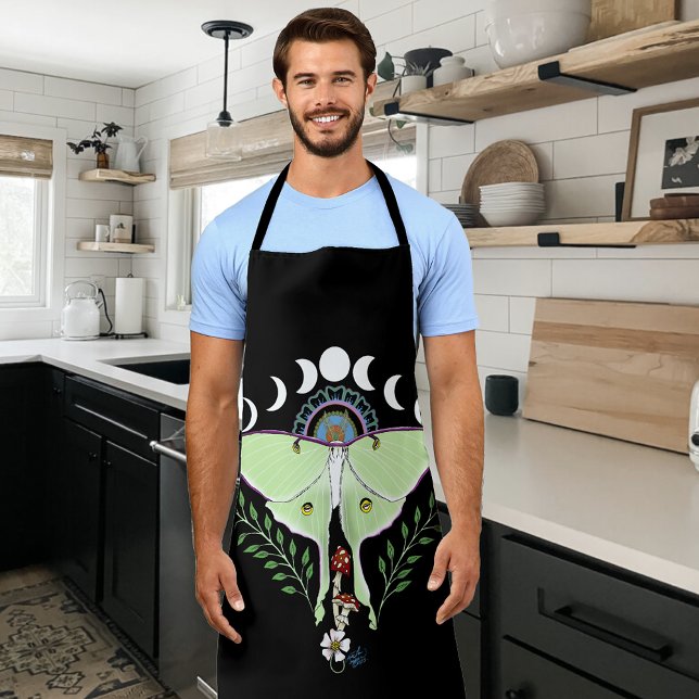 Mystical Green Ethereal Luna Moth Celestial Apron (Creator Uploaded)