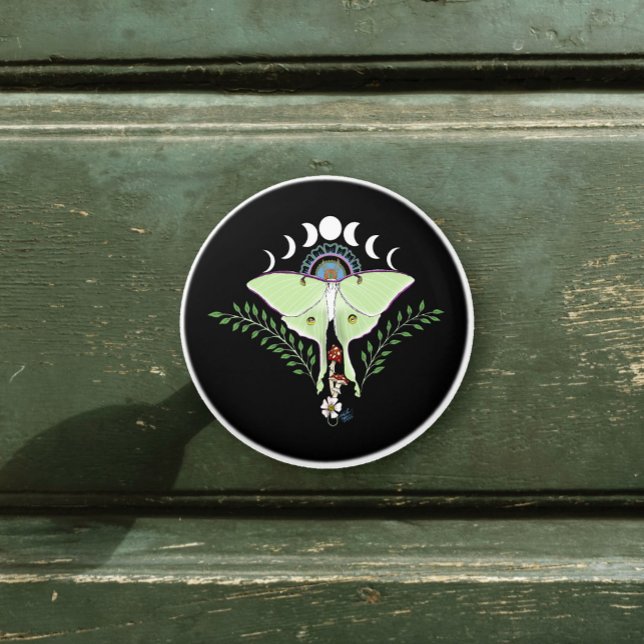 Mystical Green Ethereal Luna Moth Celestial Ceramic Knob (Creator Uploaded)