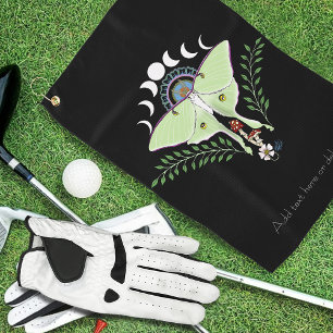 Mystical Green Ethereal Luna Moth Celestial Golf Towel