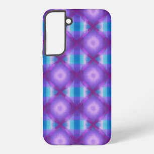 Mystical Grid Magenta and Turquoise Geometric Samsung Galaxy Case