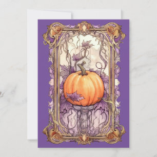 Mystical Halloween Tarot Holiday Card