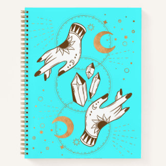 Mystical Hands Hardcover Spiral Notebook