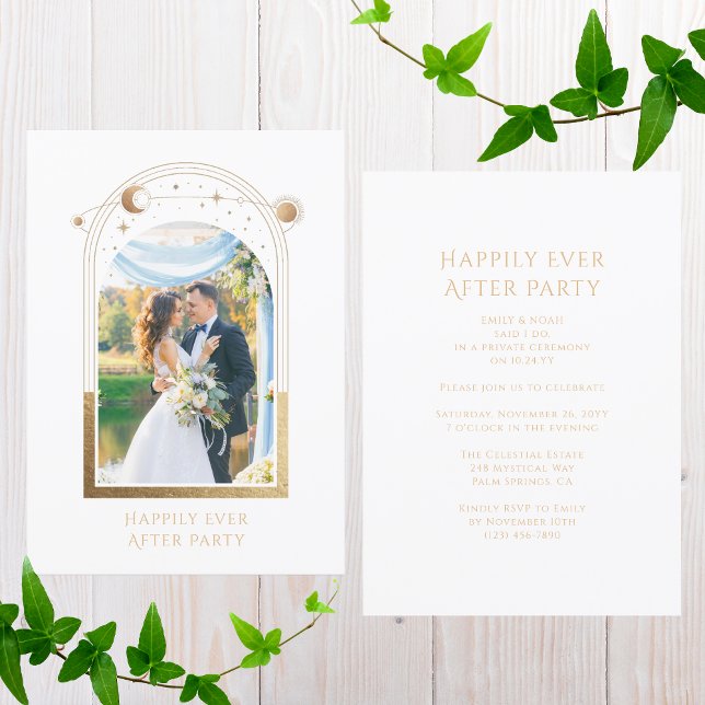 Mystical Happily Ever After Wedding Reception Invitation (Creator Uploaded)
