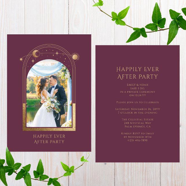 Mystical Happily Ever After Wedding Reception Invitation (Creator Uploaded)