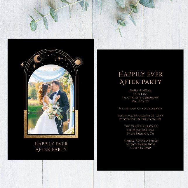 Mystical Happily Ever After Wedding Reception Invitation (Creator Uploaded)