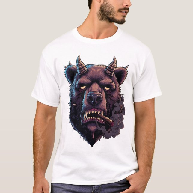 Mystical Horned Bear T-Shirt  (Front)