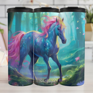 Mystical Horse Forest Colourful Mane Thermal Tumbler