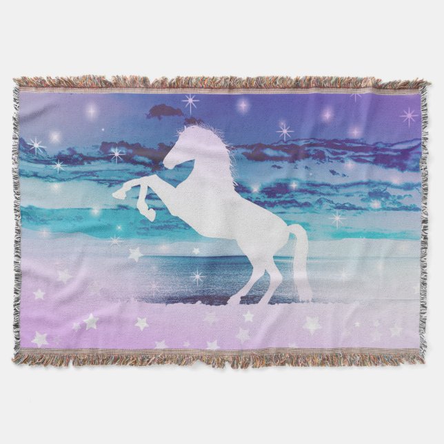 Mystical Horse Throw Blanket (Front)