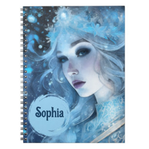 Mystical Ice Queen - Fantasy Winter Goddess Art Notebook