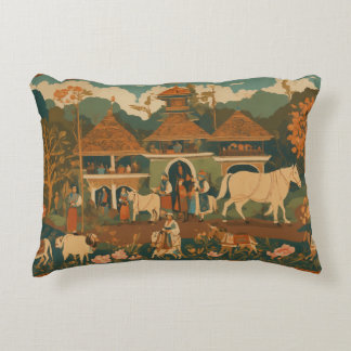 Mystical Javanese Batik Cushion: Fusion of Indones Accent Pillow