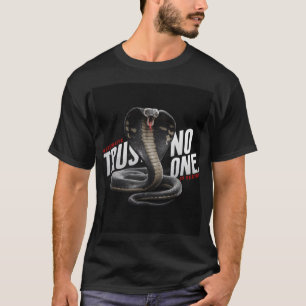 "Mystical King Snake Graphic with 'Trust No One" T-Shirt